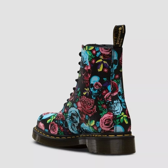 NEW Dr Martens 1460 Pascal Rose Floral Skull Limited Edition - Picture 4 of 15